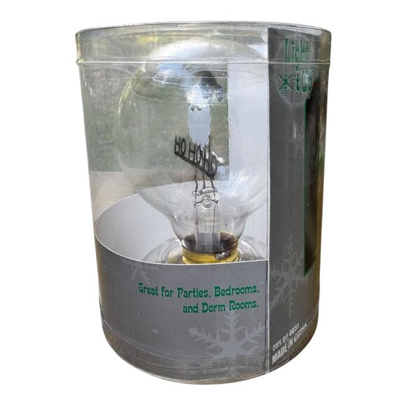 Light It Up Neon Glow Glowing Santa HO HO HO Xmas Light Bulb B Group Aerolux Sty - Picture 3 of 6